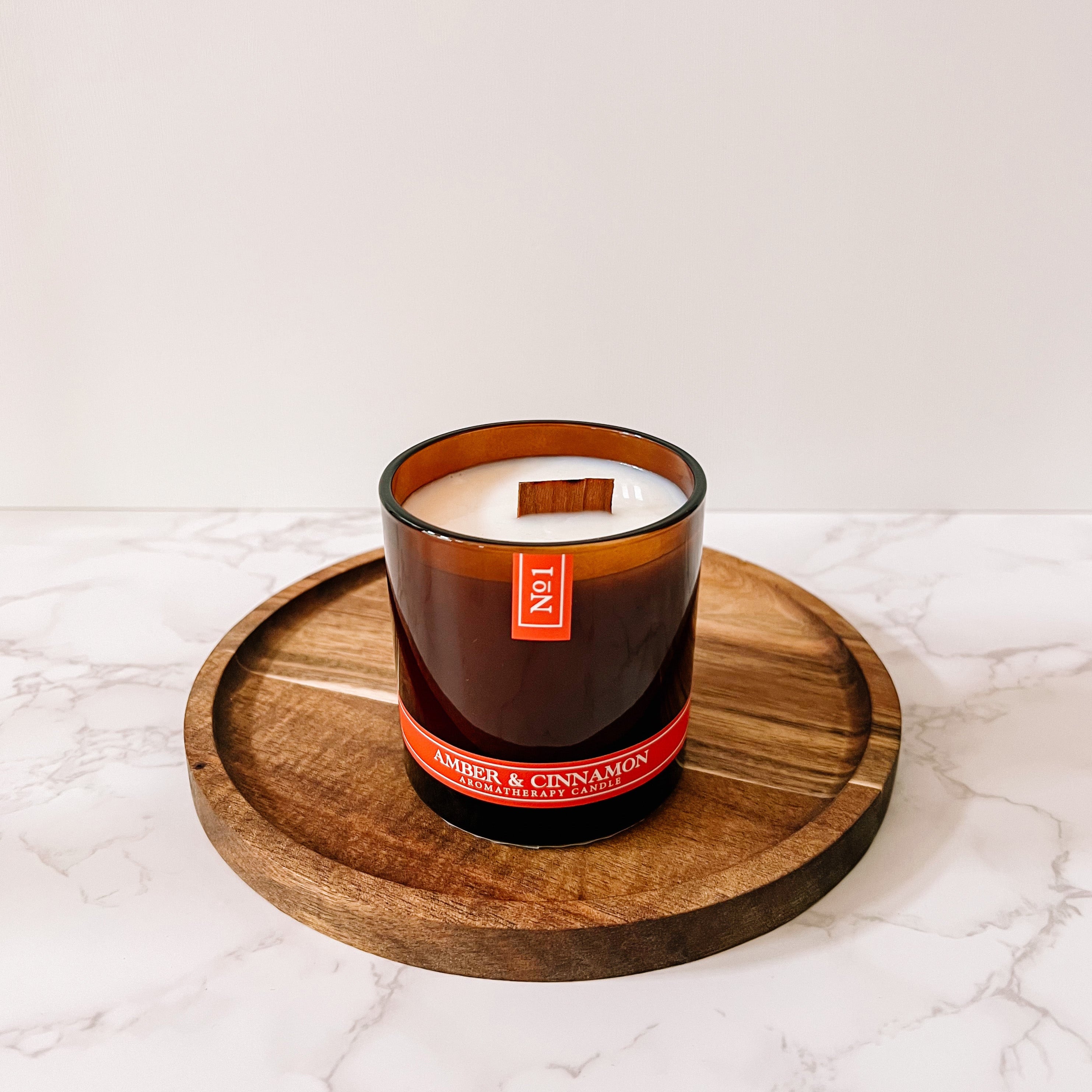 No. 1 -  Aromatherapy Candle | Amber &amp; Cinnamon