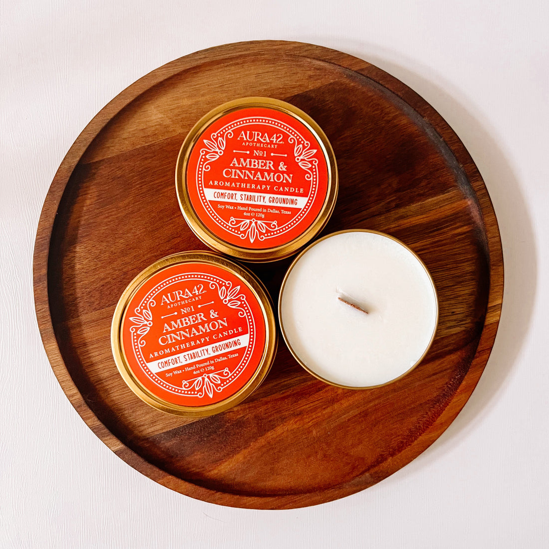 No. 1 -  Aromatherapy Candle | Amber &amp; Cinnamon