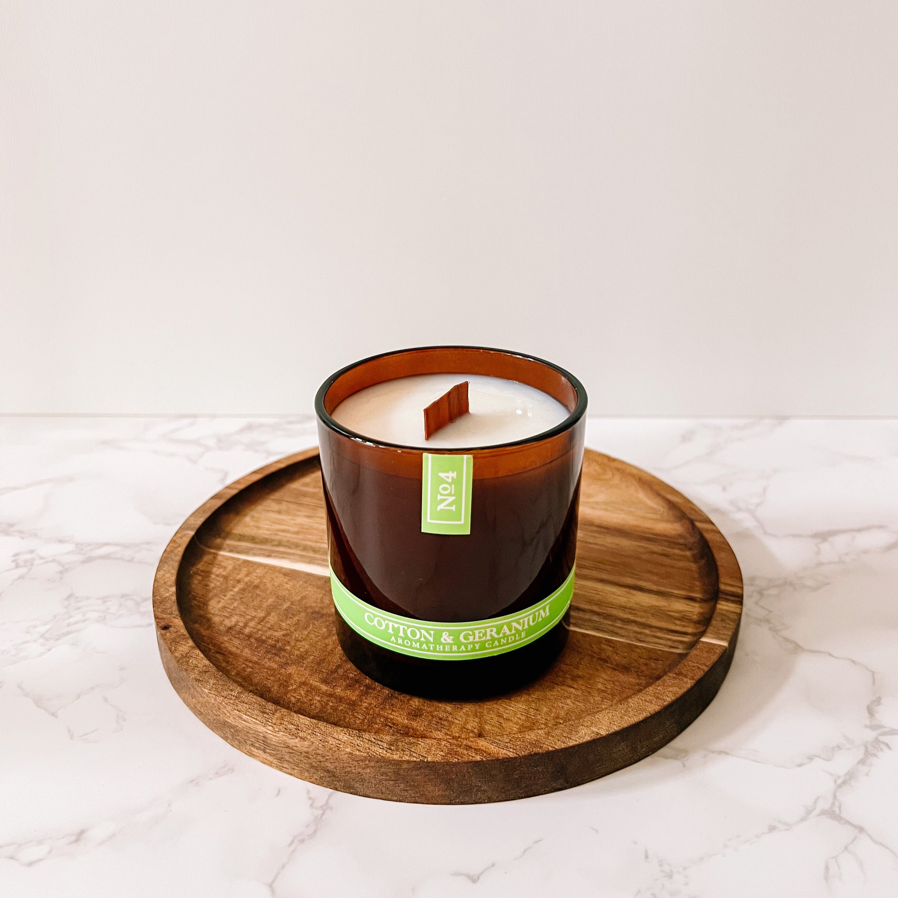 No. 4 - Aromatherapy Candle | Cotton &amp; Geranium