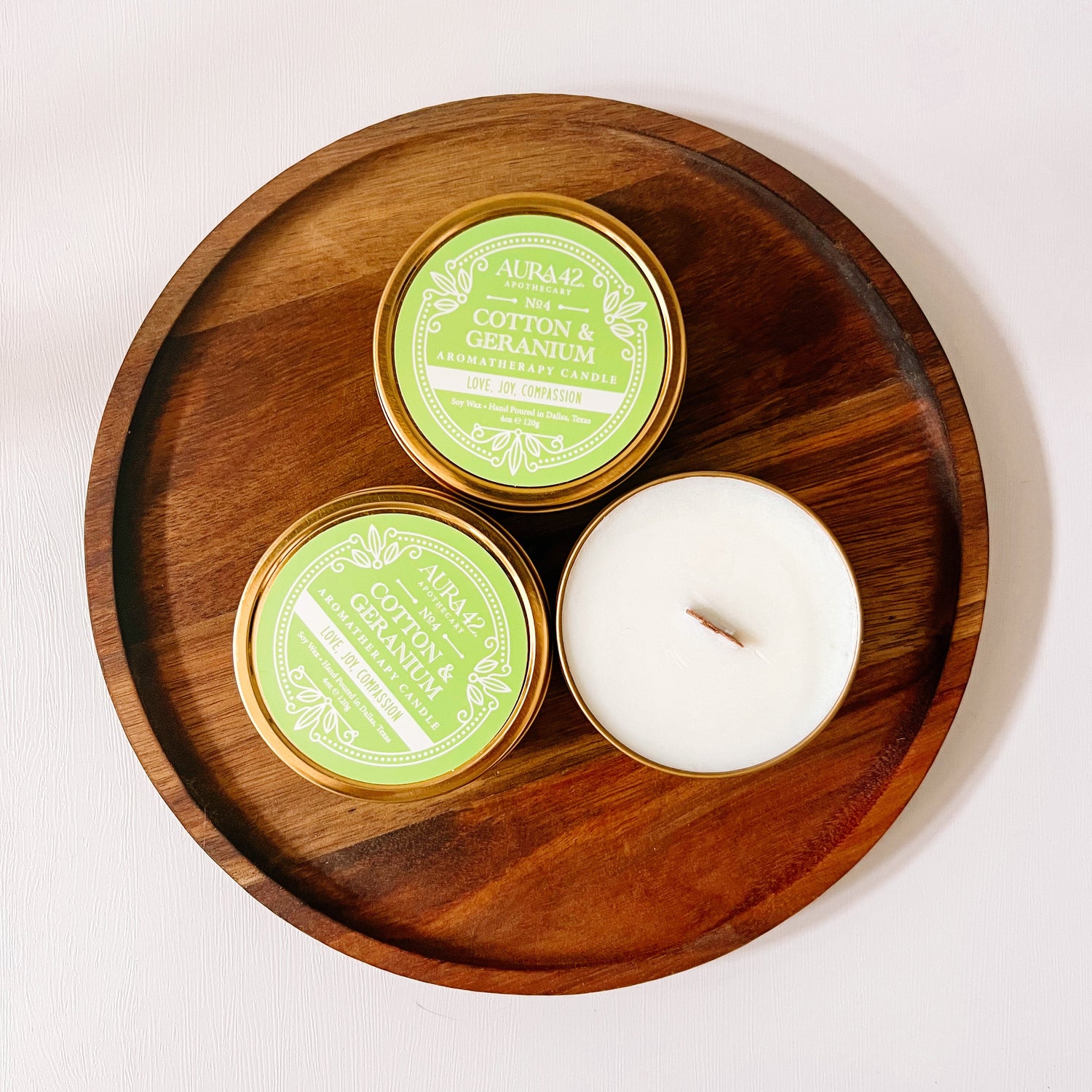 No. 4 - Aromatherapy Candle | Cotton &amp; Geranium